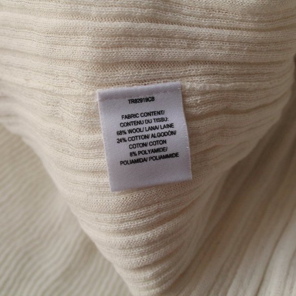 10 Crosby Derek Lam Layered Cold Shoulder Sweater Cream White Size XS Wool - Picture 5 of 6